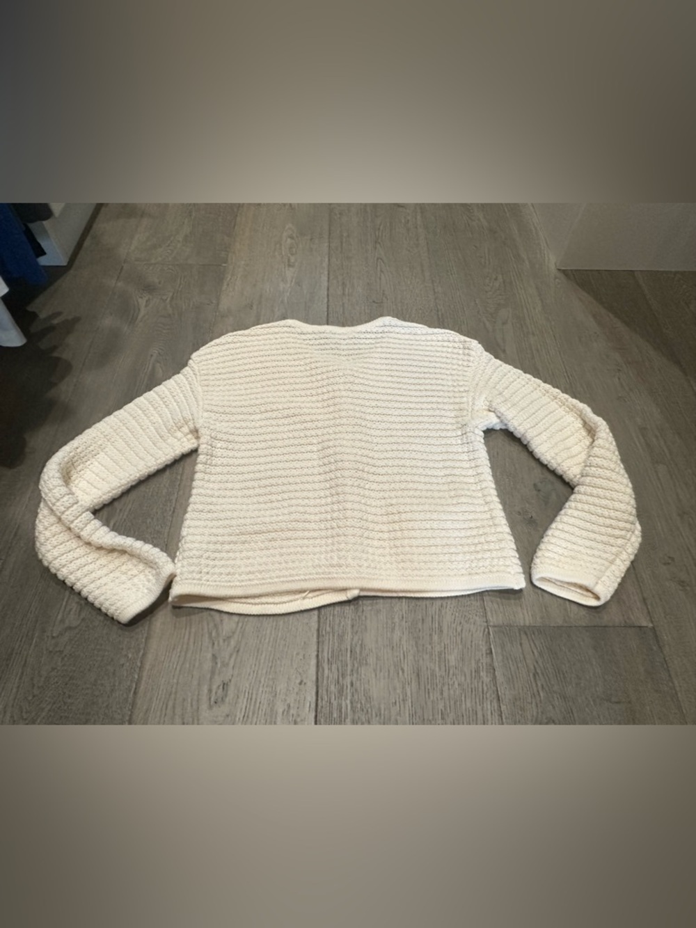 100% Cotton Textured Sweater Jacket petite XS - Picture 13 of 14